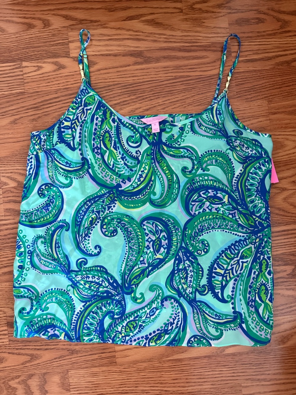 NWT Sleeveless Lilly Pulitzer Cami Tank Top - Green/Blue